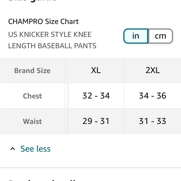 NWT Champro Boys' Traditional Knicker Style Knee-Length Baseball Pants XL - Picture 7 of 8